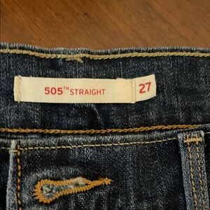 Levi's 505 Straight Denim Jeans - Dark Blue